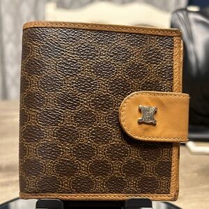 239. Celine Brown and Tan Leather Wallet